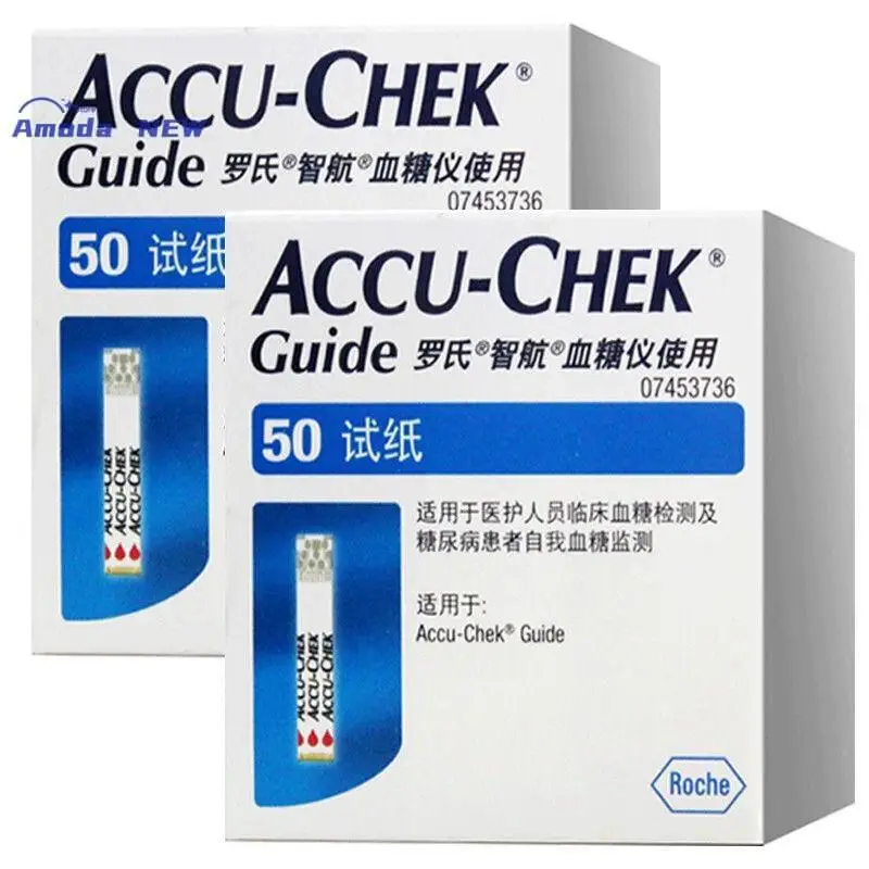 Фото Руководство Accuchek, тестер уровня глюкозы в крови, точный медицинский набор для измерения уровня глюкозы в крови, тестер для диабета и подагры, мониторное устройство и тестовая полоса №2