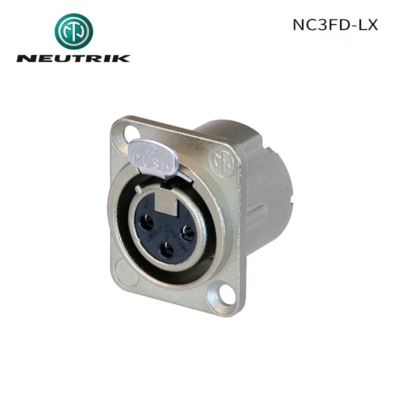 NEUTRIK NC3FD-LX 3-полюсная гнездовая розетка Посеребренные контакты Гнездо для банок XLR
