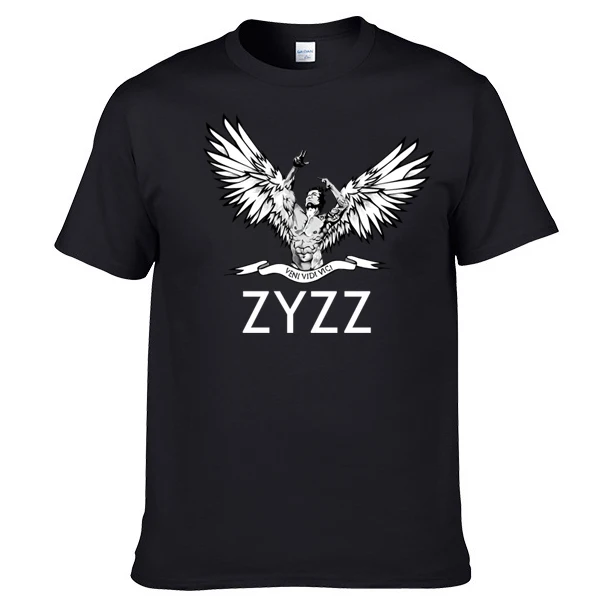 Фото Высококачественная футболка Zyzz Wings Aziz Shavershian, тренировочные футболки, мужская футболка с коротким рукавом Футболка уличная одежда №1