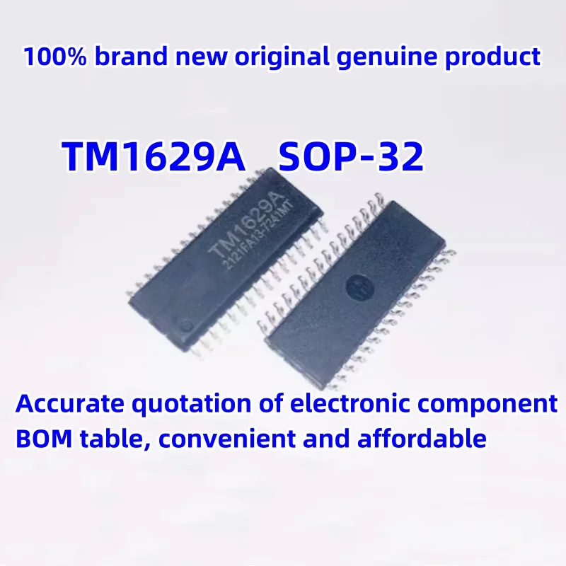 Оригинальный оригинальный SMT TM1629A SOP-32 светодиодный светильник-излучающий диод дисплей драйвер чип управления