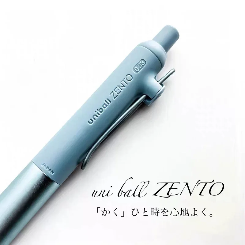 Ограниченная японская гелевая ручка uniball Zento, быстросохнущая, с низким центром, гравитационный металлический стержень, 0,5 мм, черная, большая емкость, многоразовая для письма