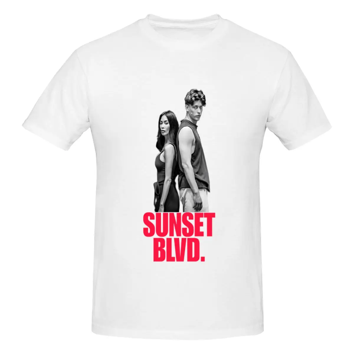 Sunset Blvd с Николь Шцеергером и Том Фрэнсисом Стильная мужская базовая футболка с коротким рукавом для отпуска