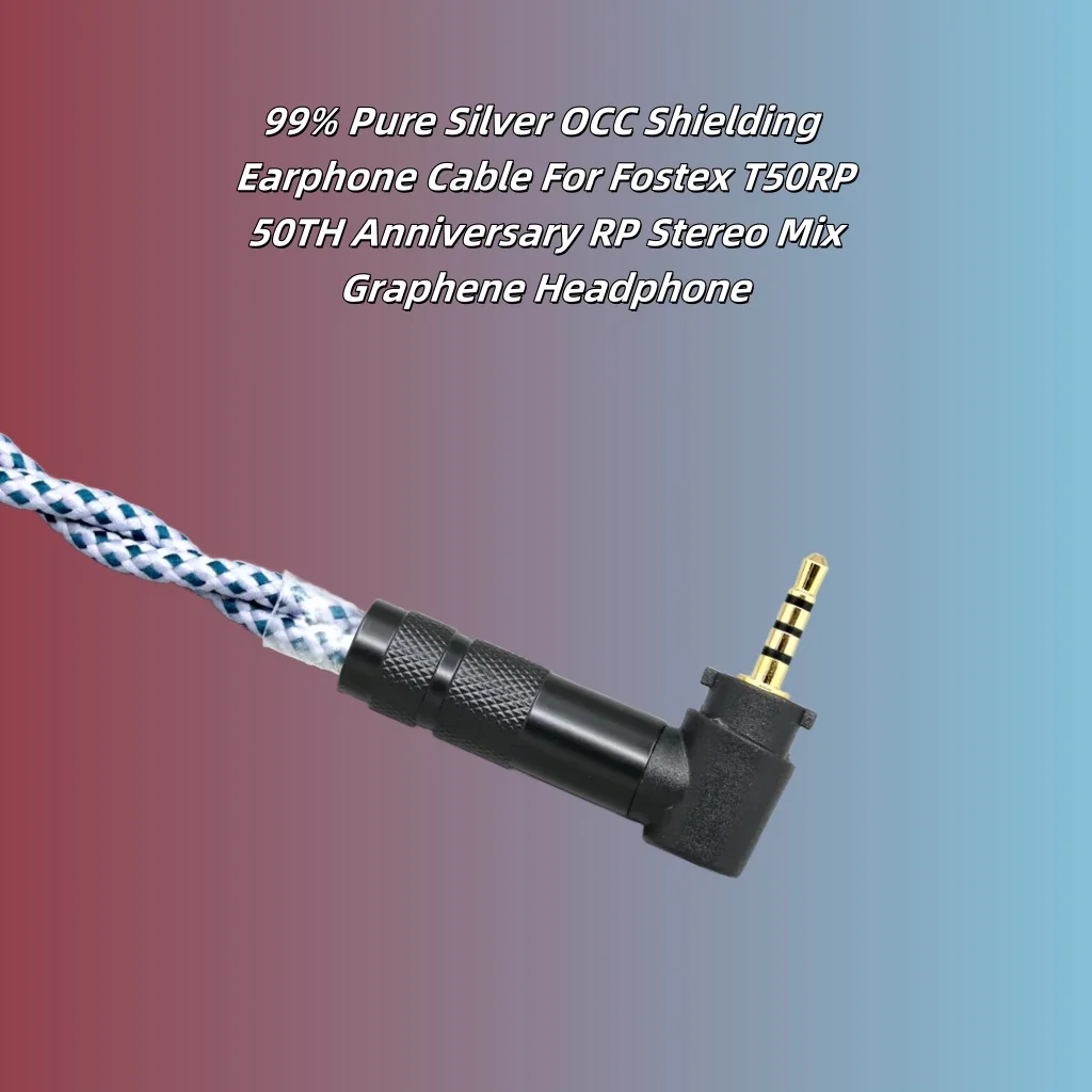 Фото 99% чистое серебро OCC экранирующий кабель для наушников для Fostex T50RP 50th Anniversary RP стерео Mix графеновые наушники 8667 №2