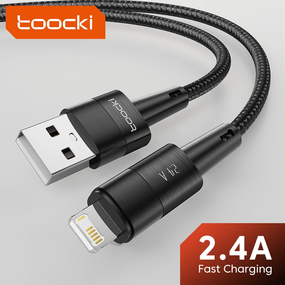 USB-кабель Toocki для iPhone 14 13 12 Pro Max X XR Xs SE 7 8 Plus iPad 2,4 А