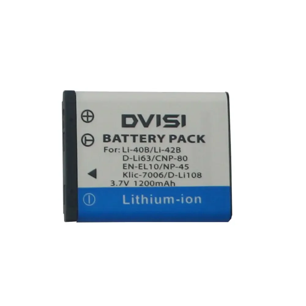 Фото DVISI Li-40B Li 40B 42B Сменный аккумулятор с двумя USB-портами и ЖК-дисплеем для Nikon EN-EL10 D-Li63 D-Li108 NP-80 CNP80 KLIC-7006 np-45 №2