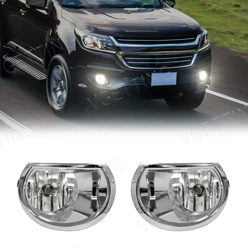 Светодиодные противотуманные фары для Chevrolet Colorado/Trail Blazer/S10 2016-2020, хромированные автомобильные дневные фары, аксессуары