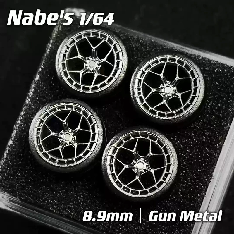 Фото Игрушечная модель автомобиля, литая под давлением, 09Chika1:64 колеса, 9,7 мм, 9,8 мм, Rusch MUGEN JP, вторичные модифицированные аксессуары для ступиц с электроприводом №3