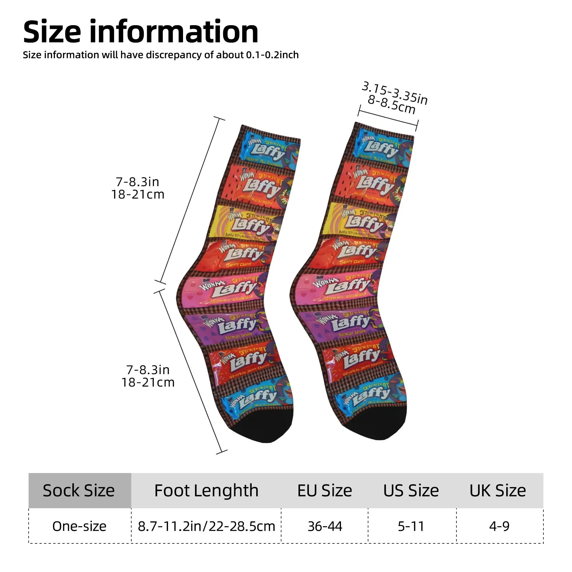 Фото Носки Fruit Candy Toffee Laffy Taffy с принтом, мужские модные полиэстеровые носки №2