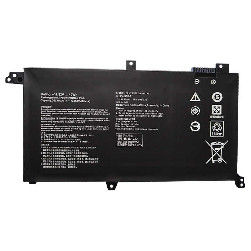 B31N1732 B31BI9H Аккумулятор для ноутбука ASUS VivoBook S14 X430UN Mars15 VX60G S4300F S4300FN S4300U S4300UN X430FN X571G 11,52 В 42 Втч