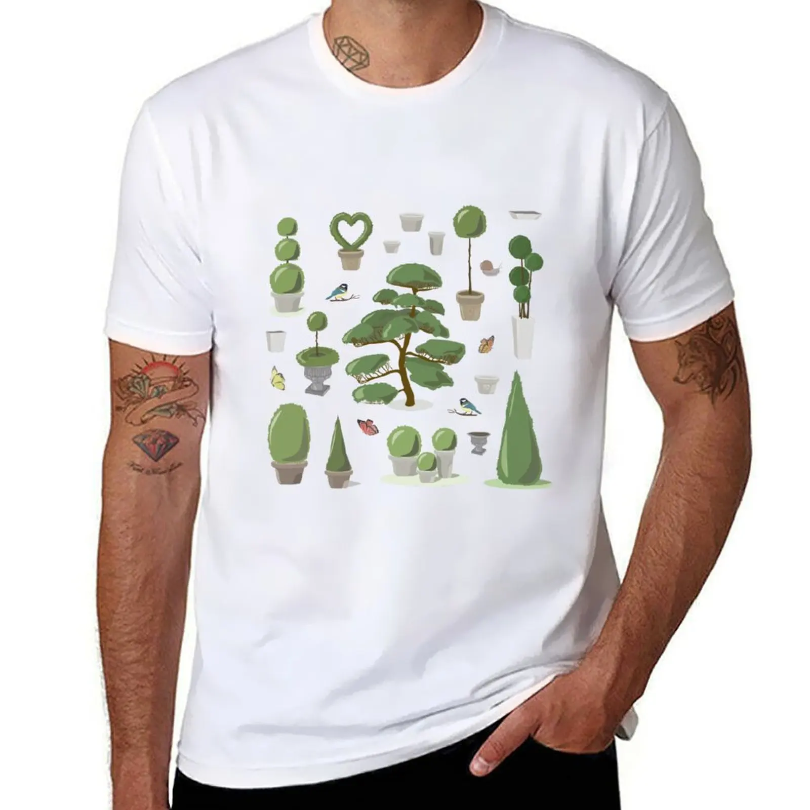 topiary haircut T-Shirt cotton t shirt pack man t shirts graphic T-Shirt