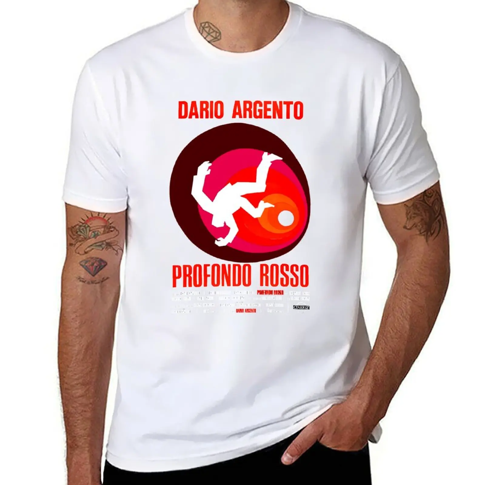 Футболка Profondo Argento Rosso, мужские футболки для мужчин, мужская футболка из 100% хлопка