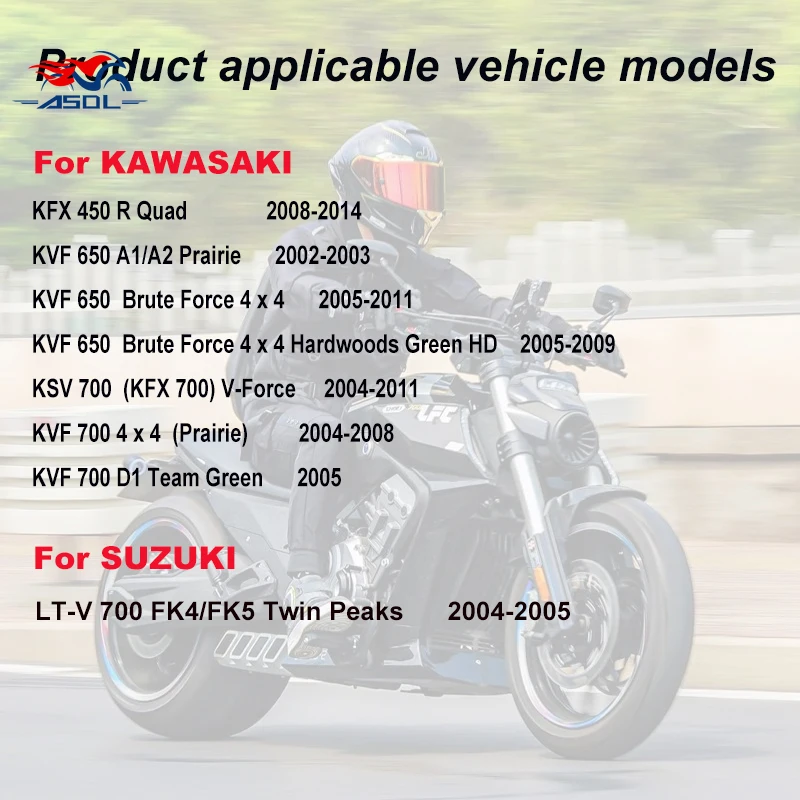 Фото Передние тормозные колодки мотоцикла для KAWASAKI KFX 450 R Quad KVF 650 Prairie Brute Force KSV 700 D1 Team Green для SUZUKI LT-V 700 №4