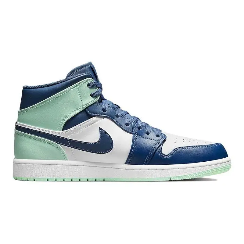 Фото Nike Air Jordan 1 Mid 'Blue Mint' Sneakers shoes 554724-413 №2