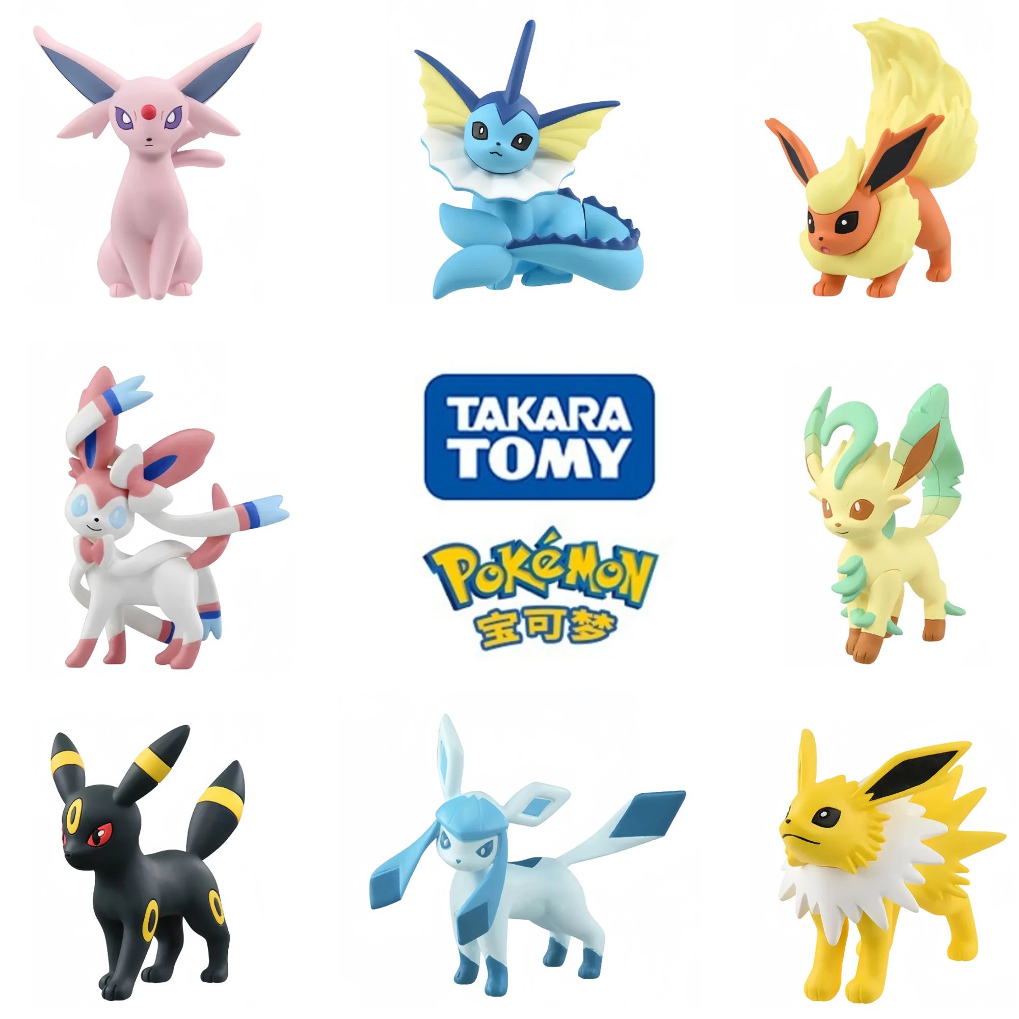Милая фигурка героя покемона, зеркана, Vaporeon, аниме, игрушка, Flareon, сильвеон, экшн-модель, кукла, сильвеон, искусственное украшение, коллекционный подарок для детей