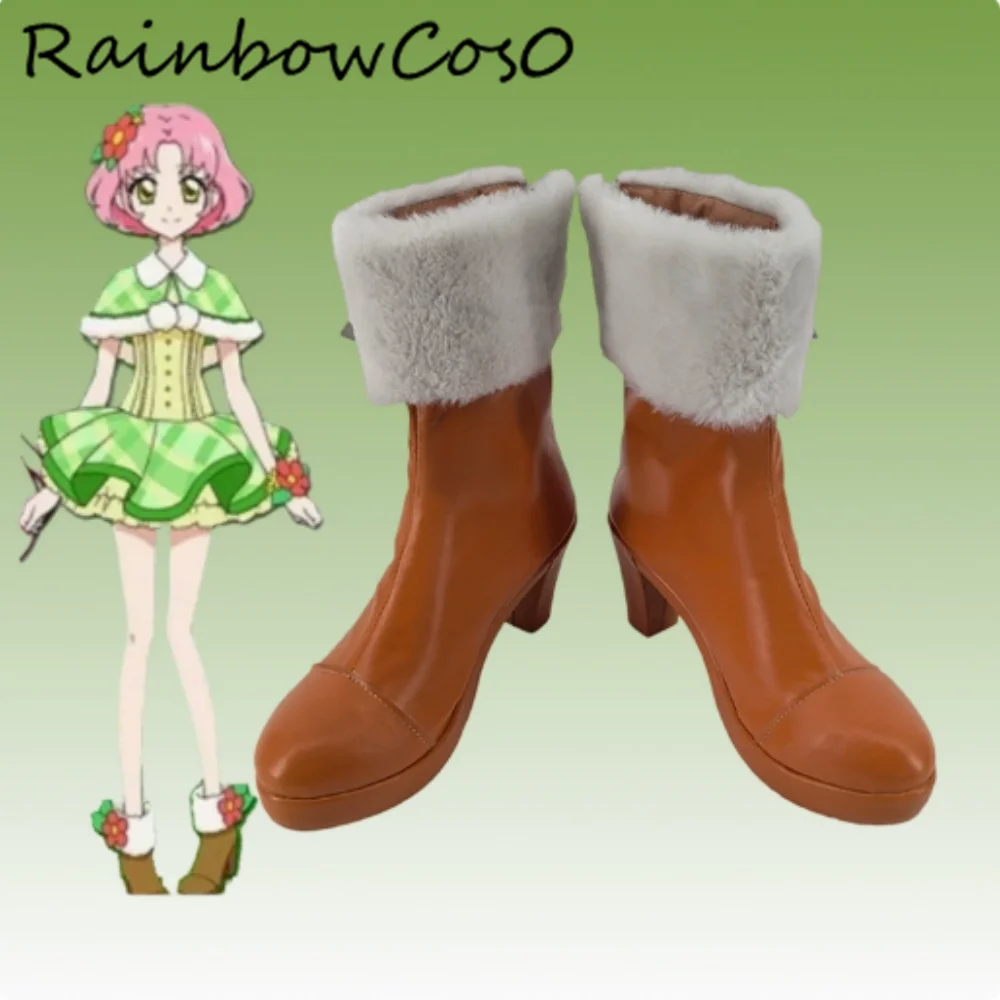 Фото Kitaoji Sakura Aikatsu Обувь для косплея Сапоги Игра Аниме Вечеринка Хэллоуин RainbowCos0 W4893 №2