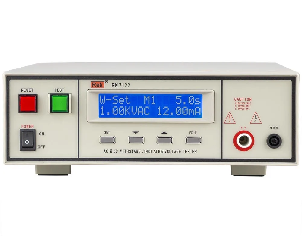Фото Rek RK7122 AC 5kV 12mA DC 6kV 5mA Заводская цена Программируемая изоляция Тест выдерживаемого напряжения AC DC Hipot Tester №3