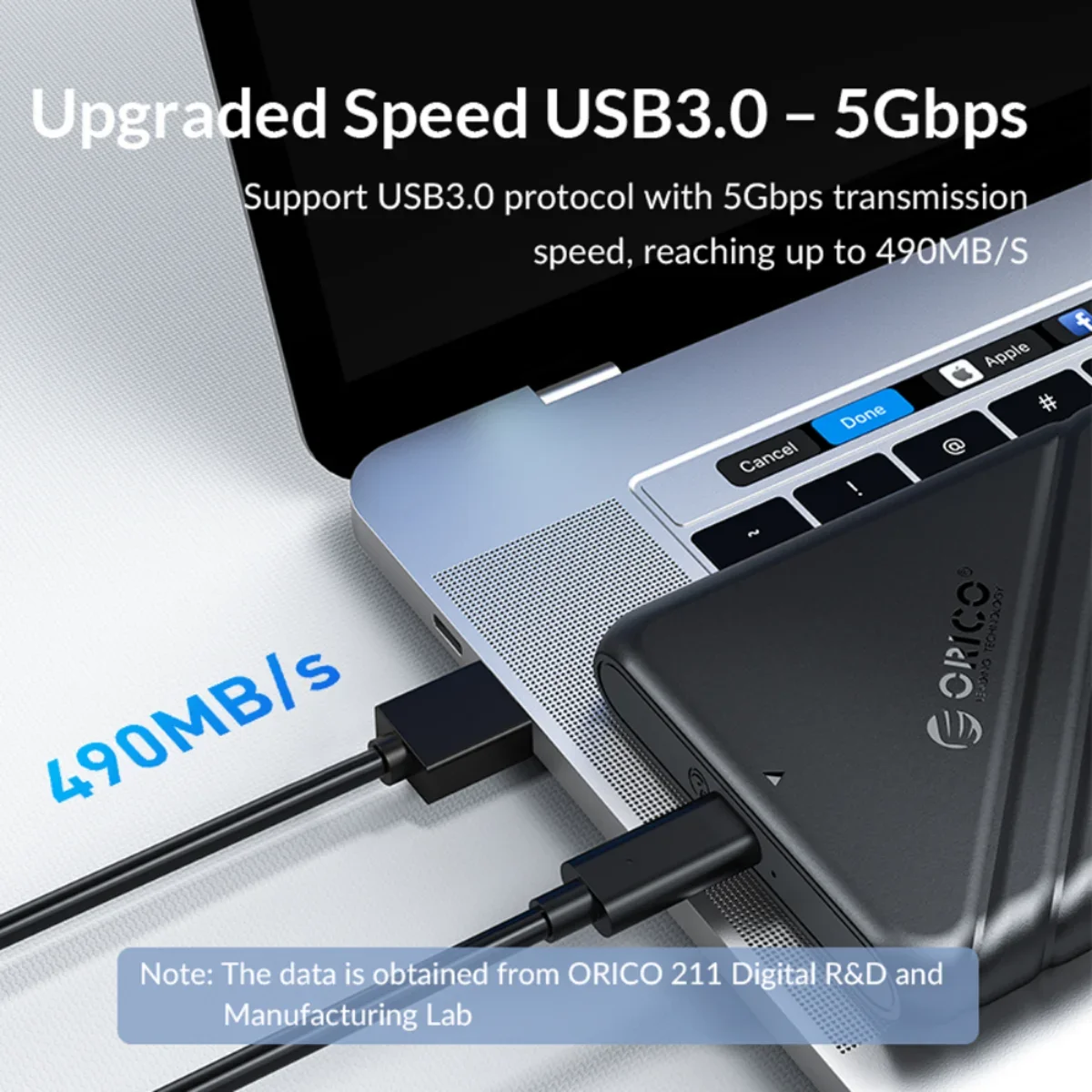 Фото Корпус ORICO для жесткого диска 2,5 дюйма Корпус для жесткого диска SATA-USB 3.0 Адаптер Чехол для жесткого диска 5 Гбит/с Высокоскоростная поддержка UASP Грузоподъемность 6 ТБ №2