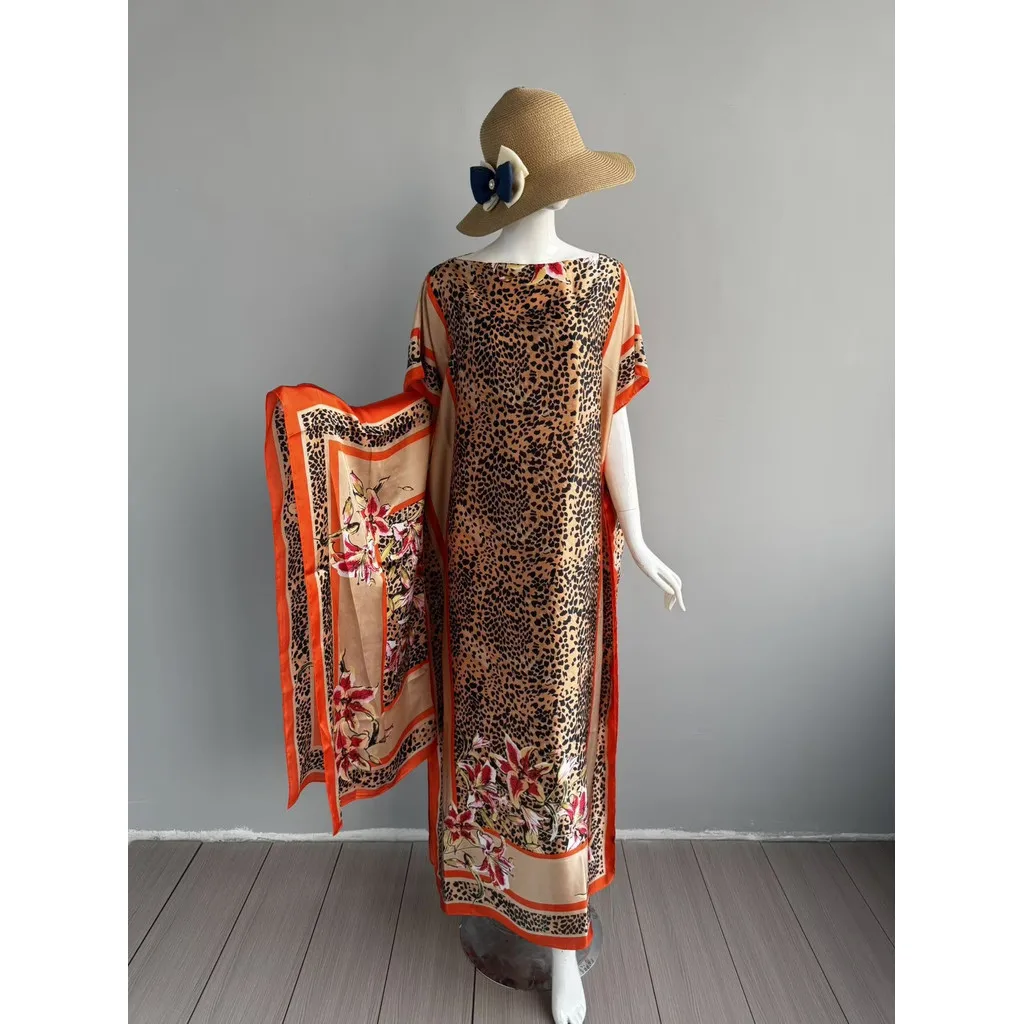 Фото Новый кафтан Baju больших размеров, женская модная шаль, легкая роскошная элегантная свободная универсальная платье с открытыми плечами №3