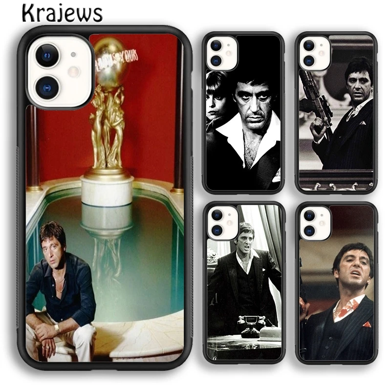 Krajews Scarface Al Pacino Tony Montana Чехол для телефона для iPhone 17 Air 16 15 14 plus 11 12 13 pro ma coque Fundas