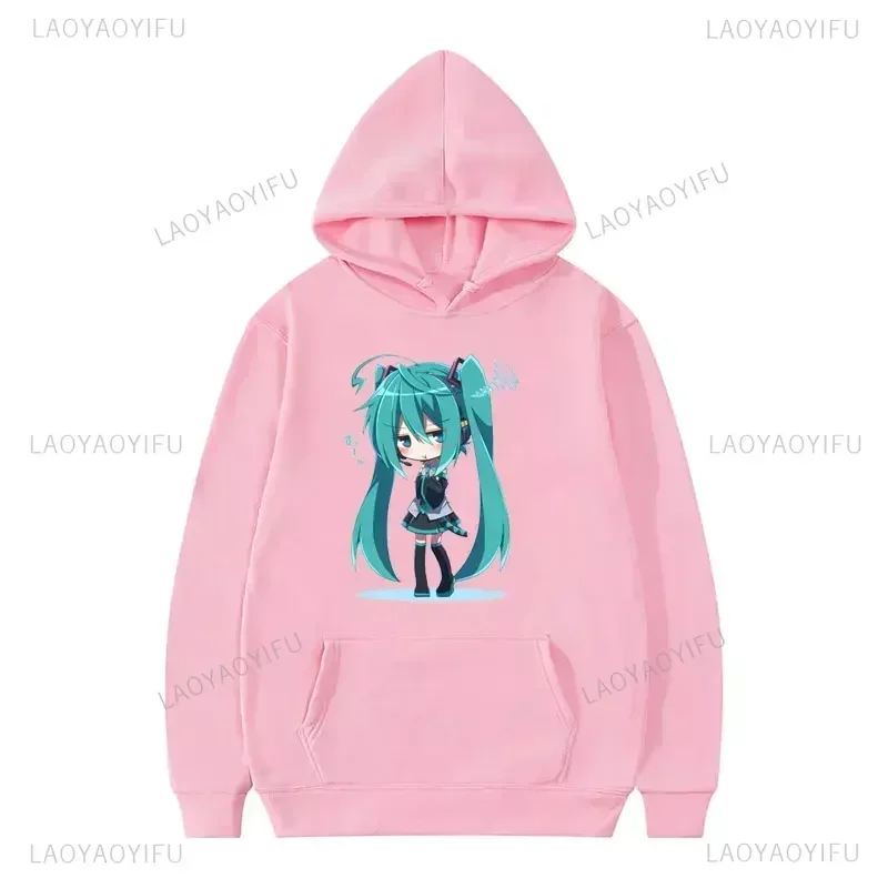 Фото Худи Future Fans с Виртуальным идолом, кавайная одежда Otaku, мужские и женские пуловеры, толстовка в стиле Харадзюку, модная Толстовка с принтом №2