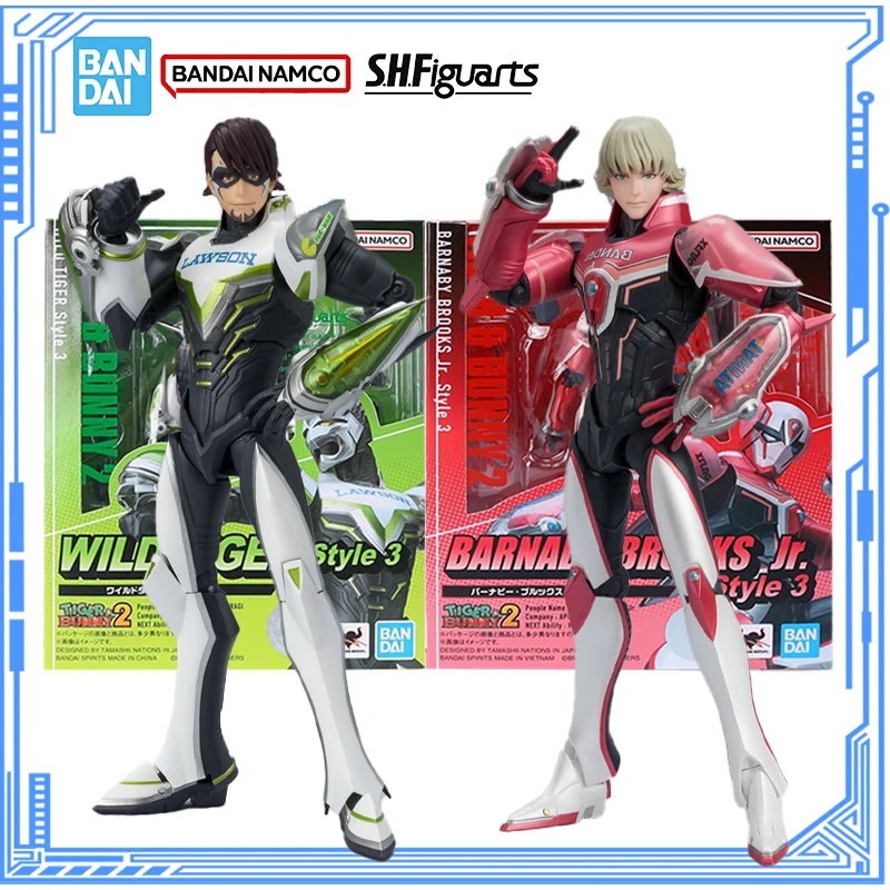 Набор моделей Bandai Genuine Tiger & Bunny SHF Wild Tiger Barnaby Brooks JR. Стиль 3, коллекция экшн-фигурок, модель для мальчиков, игрушки, подарки