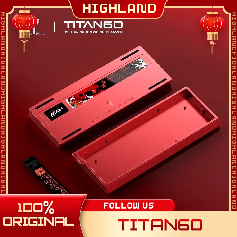 Корпус клавиатуры Titan Nation Titan60, корпус механической клавиатуры, алюминиевый сплав с ЧПУ GH60, аксессуар для чехла для клавиатуры по индивидуальному заказу