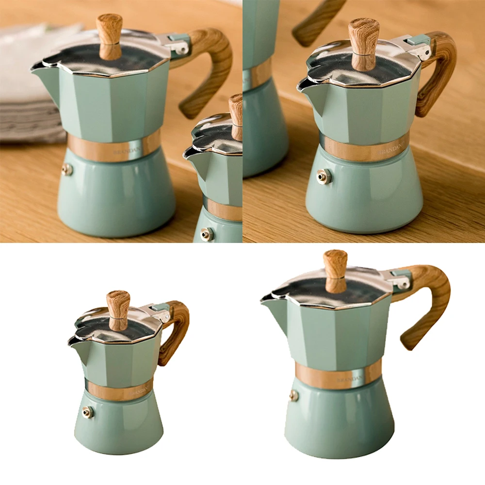 Алюминиевая кофеварка для эспрессо Moka, итальянская капельная Кофеварка, устройство для переработки фотоэспрессо, 150 или 300 мл, «сделай сам», кофейный инструмент для дома