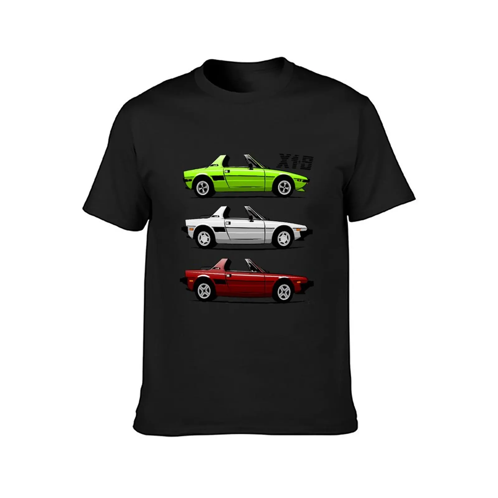 Фото Camiseta de Fiat X1/9 para hombre, camisa con techo abierto, moda coreana, anime grande y alto №2