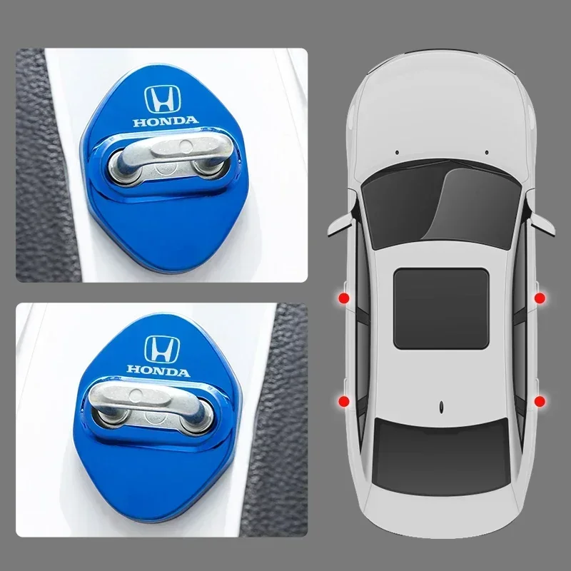 Фото Защитные чехлы для замков дверей автомобиля для Honda Odyssey Pilot CR-V Civic HR-V City Accord Fit Mugen Vezel Odyssey Spirior №5