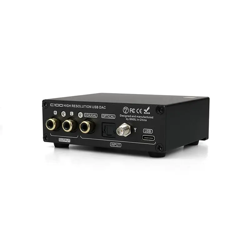 Фото SMSL C100 USB MQA ЦАП AK4493S XMOS XU316 DSD512 32 бит 768 кГц CK-03 часы оптический коаксиальный Bluetooth декодер с дистанционным управлением №3