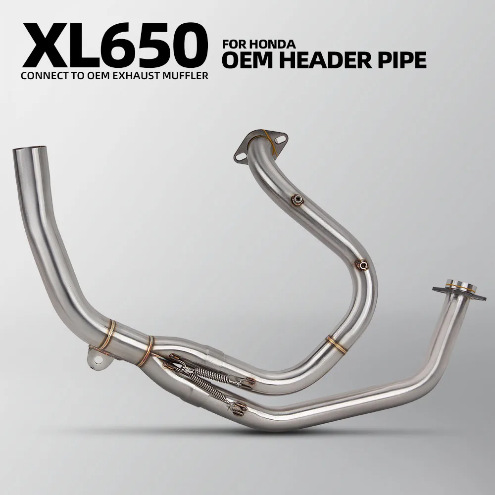 Выхлоп мотоцикла для Honda XL650V XL650 Transalp Transalp 650 XL 650 В, нержавеющий коллектор, оригинальный интерфейс, соединительный глушитель