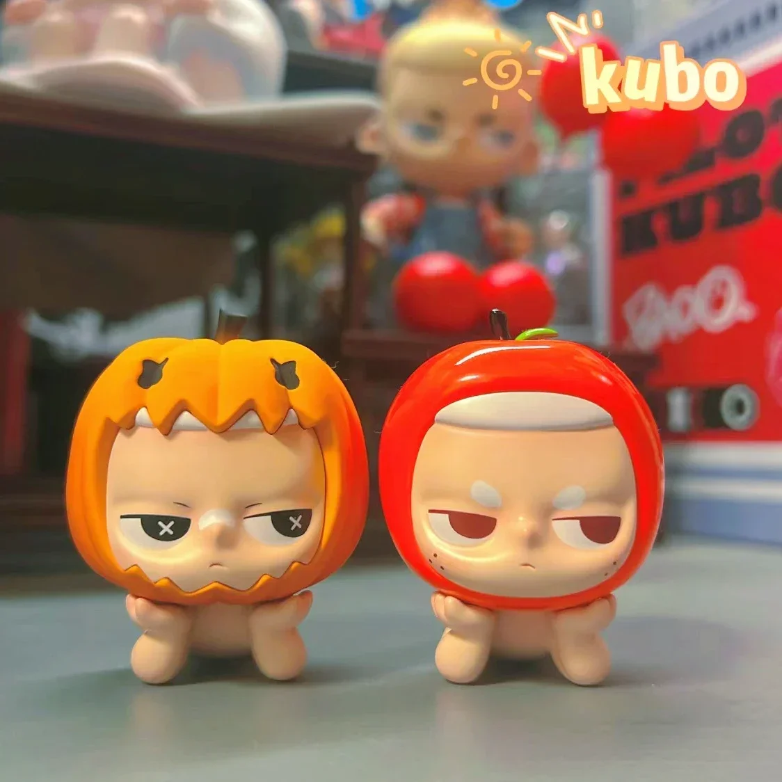 Детство KUBO, голова яблока и тыквы, фотоигрушки, дизайнерские игрушки, художественное украшение, маленькое украшение, PTS, Эксклюзивное Издание