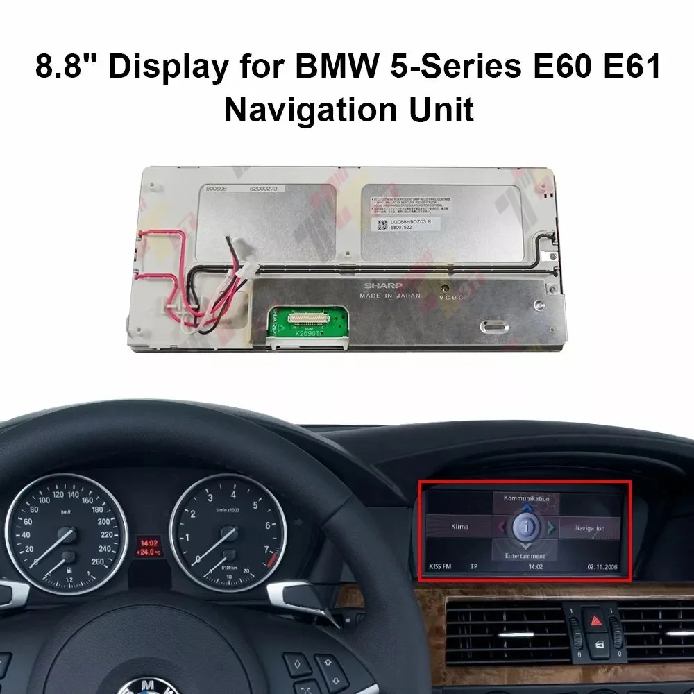 Фото ЖК-дисплей 8,8 дюйма для BMW E90 E91 E60 E61 E63 E64 E65 E66 E70 E71 X5 CIC CCC CID приборная панель GPS-дисплей №4