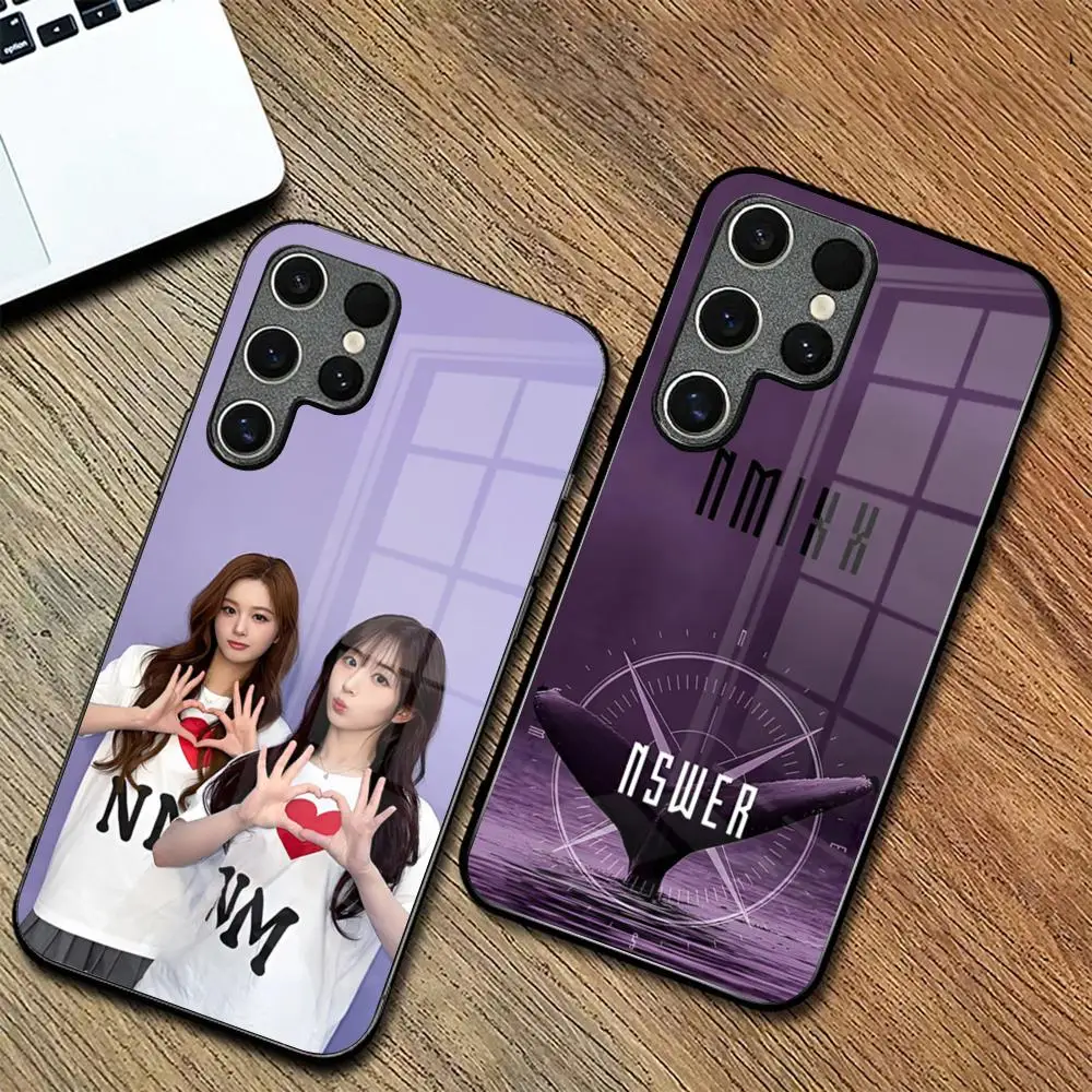 Kpop N-Nmixx-S Group Стеклянный чехол для телефона для Samsung Galaxy S20 S21 S22 S23 S24 Note20 Ultra Plus Fe