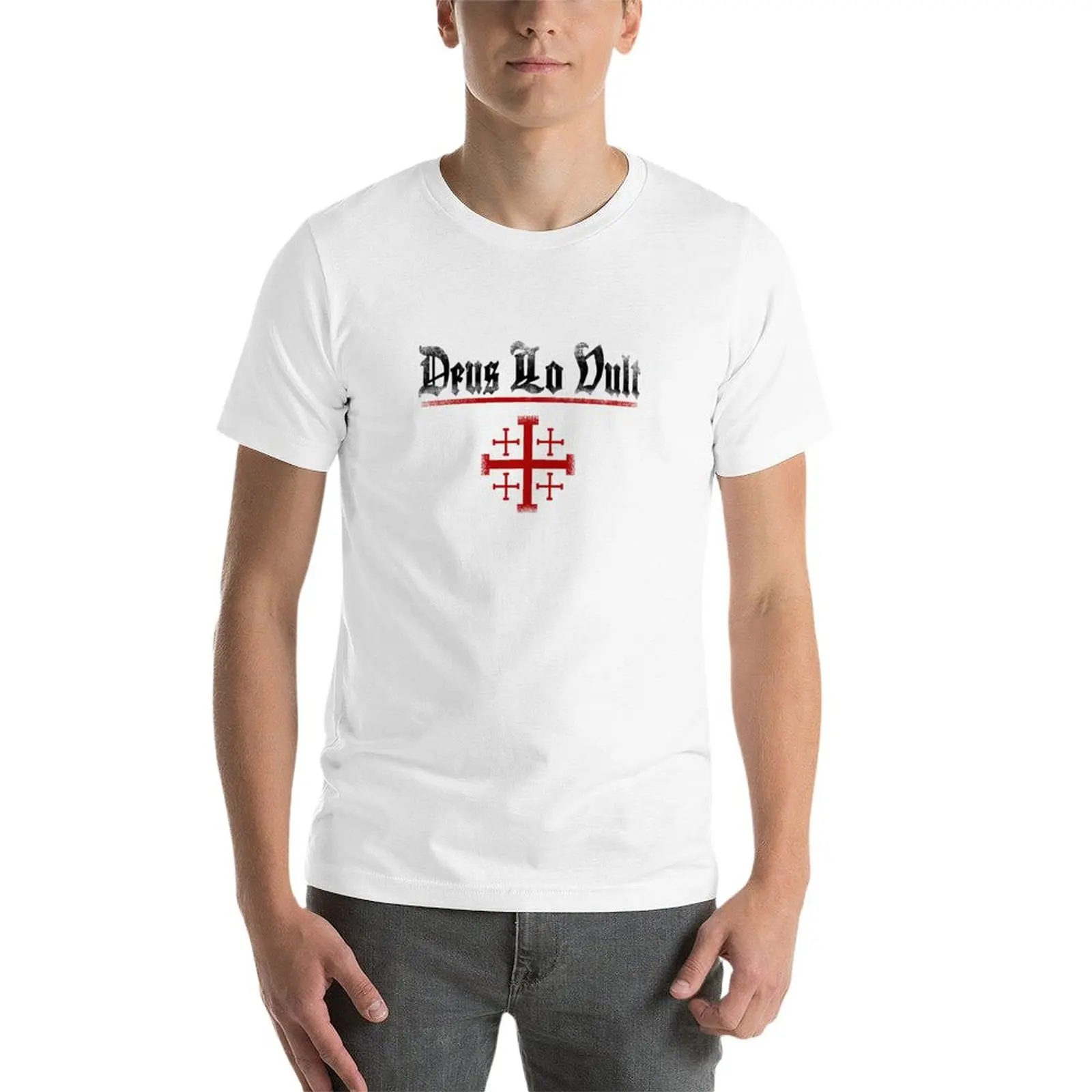 Фото Футболка Deus Lo Vult, дешевые спортивные мужские футболки большого размера №3
