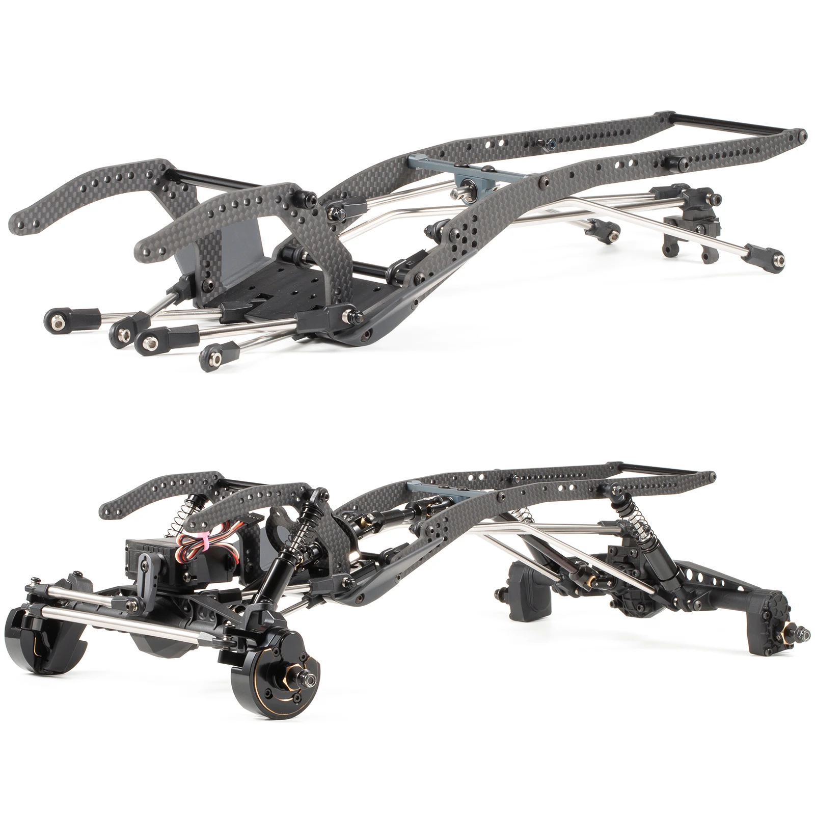 Комплект шасси и звеньев LCG из углеродного волокна для оси Capra Custom Build Comp Rigs 1/10 RC Crawler Upgrade