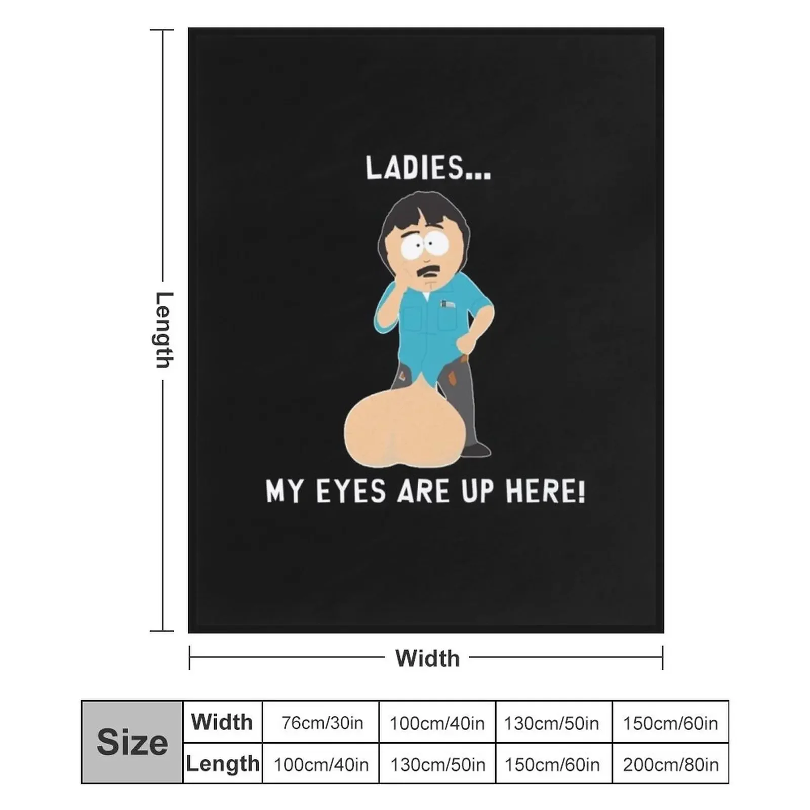 Randy Marsh Ladies My Eyes are up here Подарок для фанатов, для мужчин и женщин Декоративные одеяла тяжелые для сна Одеяла (art.: 3920cd6a3336c) - 3920cd6a3336c