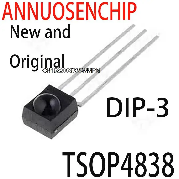 Новый и оригинальный модуль приемника P4838 TSOP 4838 DIP-3 38 кГц TSOP4838, 50 шт.