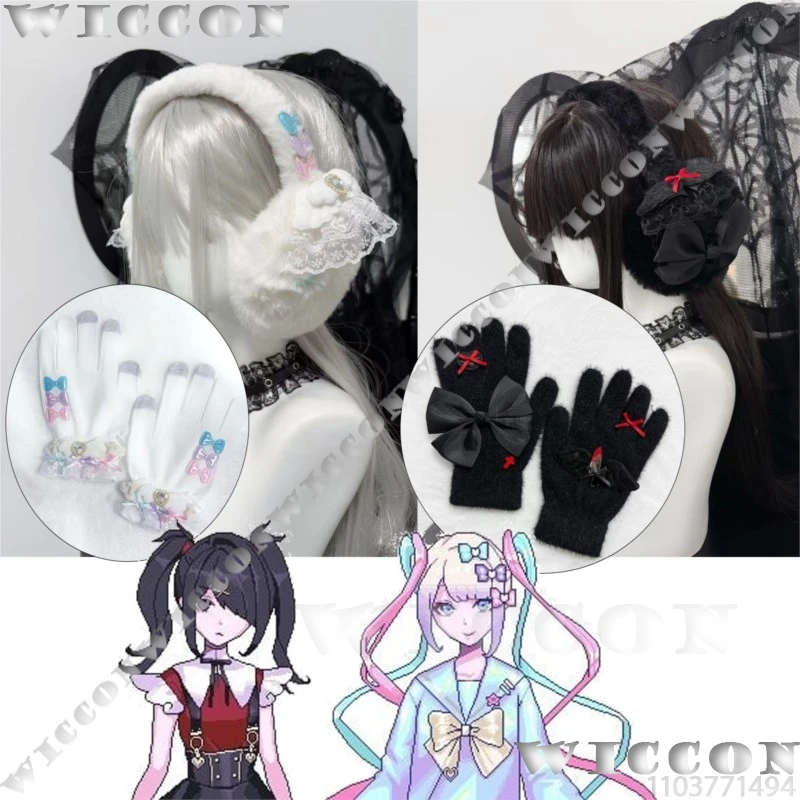 Rain KAngel Game Need Jirai Kei Косплей Костюм для девочек Наушники Перчатки Зимний костюм для девочек Женский наряд Подарки на Хэллоуин Cos Индивидуальные