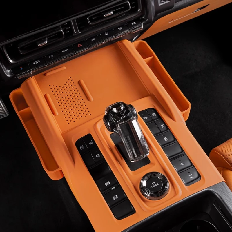Фото Для Haval H9 2024-2025 силиконовый коричневый автомобильный коврик для хранения коробка для хранения мобильного телефона аксессуары для интерьера №3
