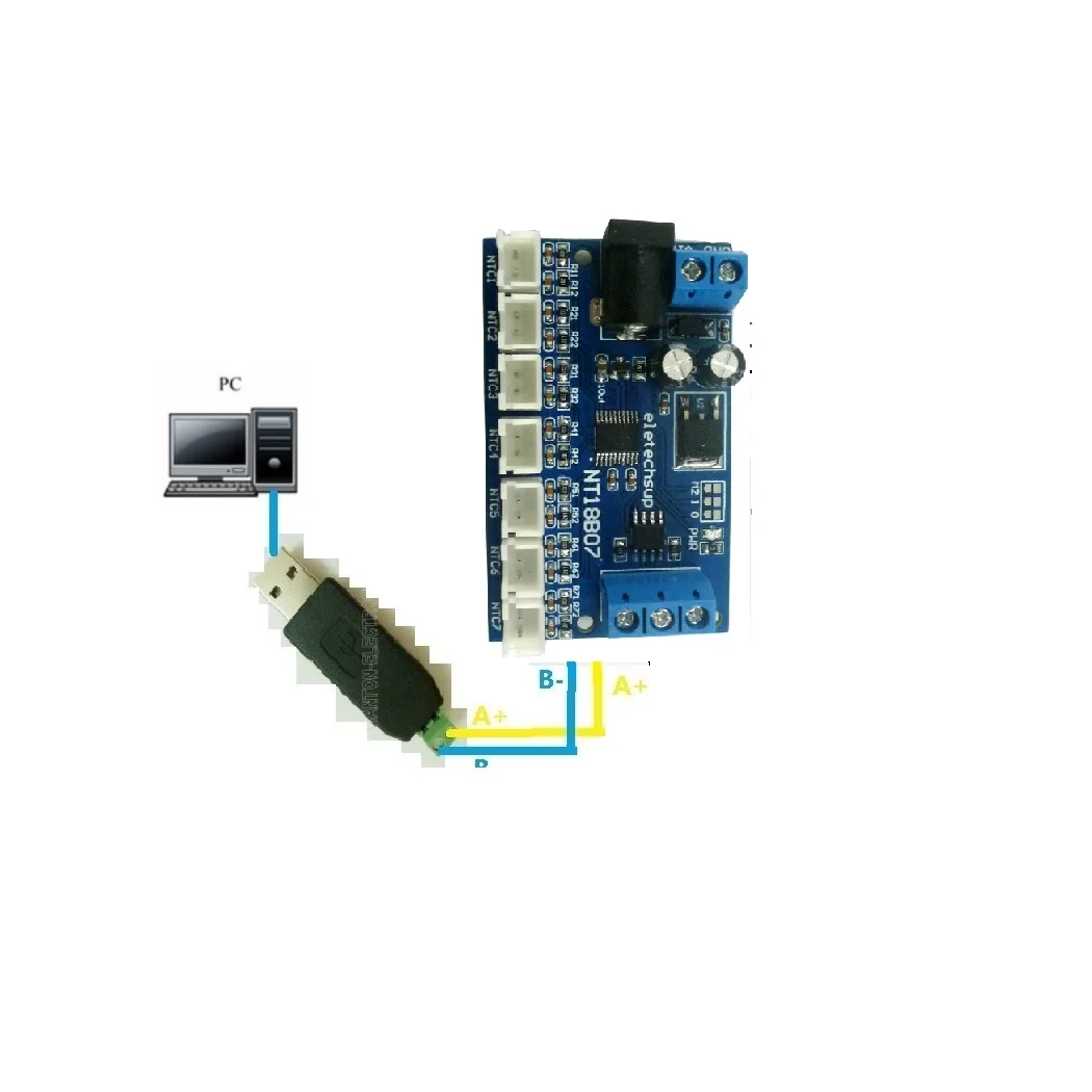 7CH DC 12V RS485 NTC термистор датчик температуры Modbus Rtu модуль монитора удаленного сбора B3950 10K 1% (art.: 3920cd7fe1e7a) - 3920cd7fe1e7a