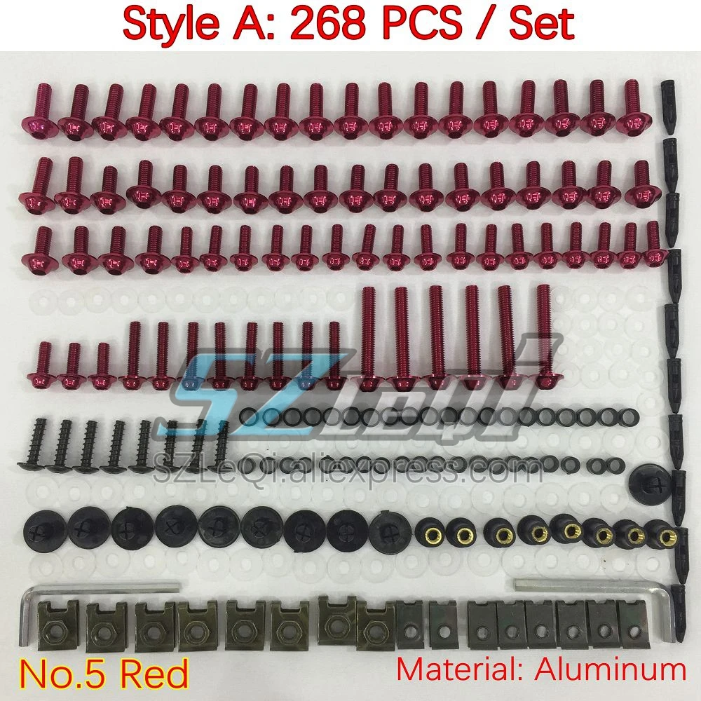 Фото Полный комплект болтов обтекателя для HONDA CBR600 CBR 600 F2 FS CBR600F2 91 92 93 94 1991 1992 1993 1994 Болты кузова Гайки 268ps №3