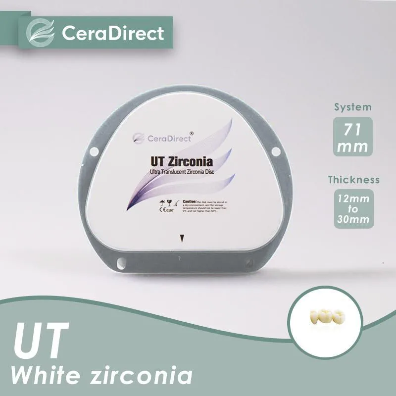 Ceradirect dental zircon AG system(71 мм) -- UT белый цирконий для стоматологической лаборатории CAD/CAM