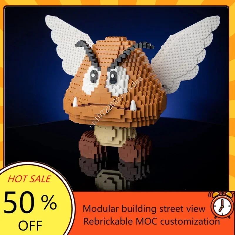 1779 шт. MOC в натуральную величину, серия Angry Mushroom Mega, фигурка, модель, головоломка на заказ, сделай сам, креативная сборка, игрушки, подарки