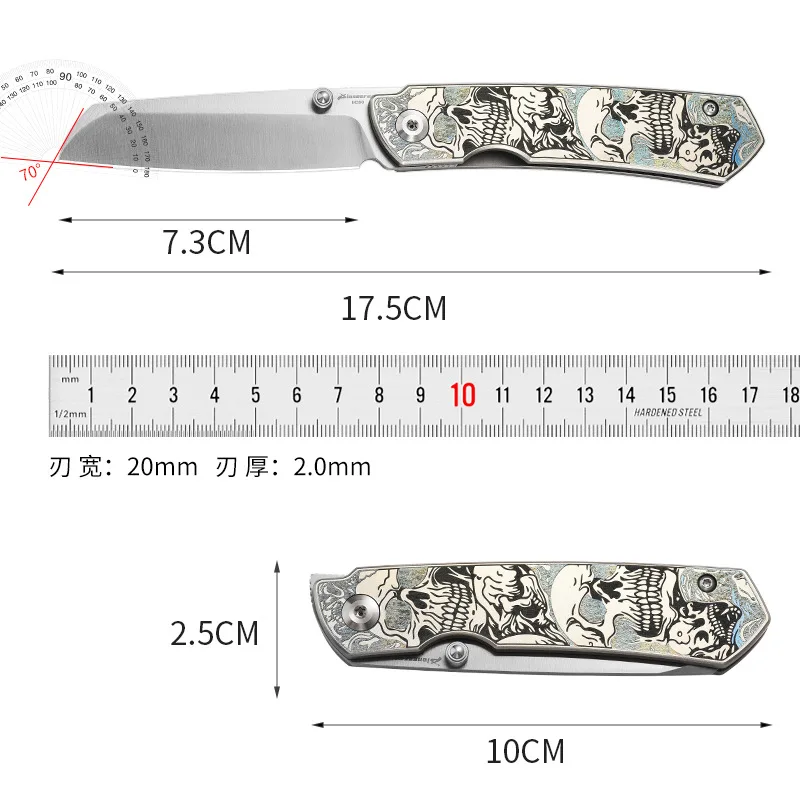 EDC складной нож с ручкой из титанового сплава M390 для резки бумаги, распаковки, карманные инструменты для кемпинга, уличные инструменты (art.: 3920d183aa309) - 3920d183aa309