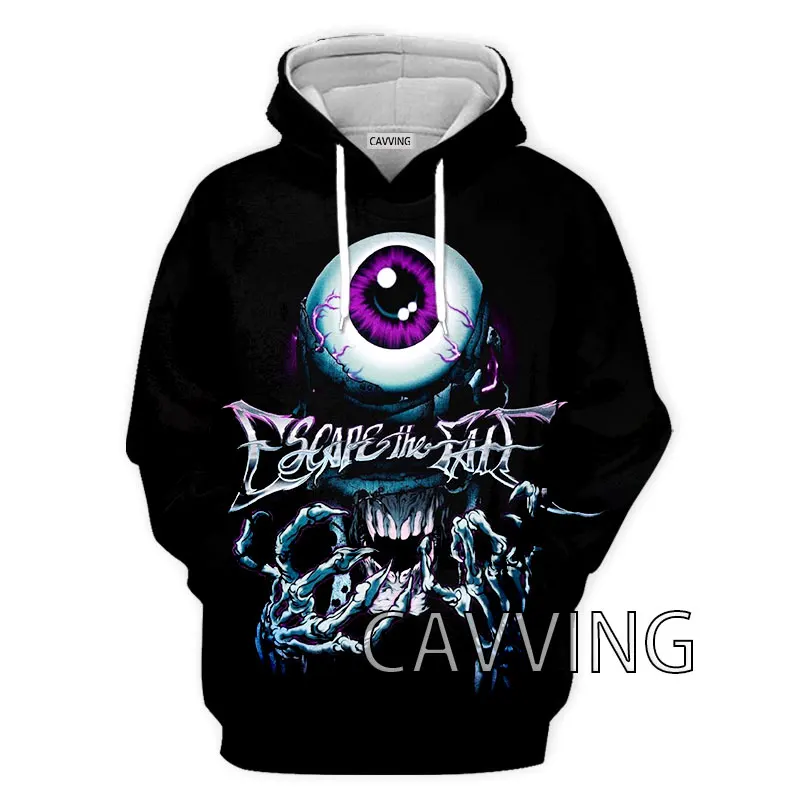 Новые модные женские/мужские толстовки с 3D принтом Escape The Fate Rock, толстовки с капюшоном, толстовки в стиле Харадзюку, топы, одежда