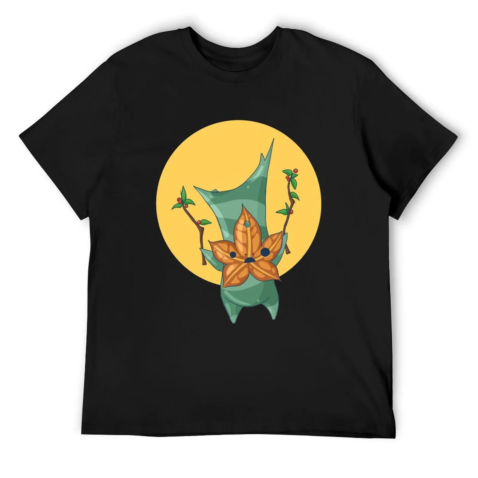 Футболка Kork the Korok, черная футболка с рисунком, винтажная уличная одежда, заготовки, мужские футболки