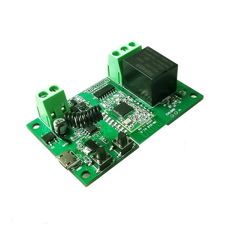 Zigbee 1CH Ewelink Tuya умный модуль переключения спасательных ворот, DC7-24V, 1-канальное импульсное реле RF433 для 2MQTT шлюз Smartthings