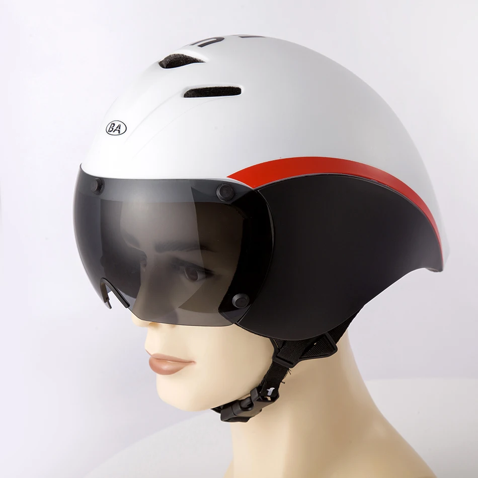 Велосипедный шлем для триатлона Aero TT с линзами, шлем для велоспорта, шлем для соревнований, шлем для женщин и мужчин (art.: 3920c05465fa3) - 3920c05465fa3
