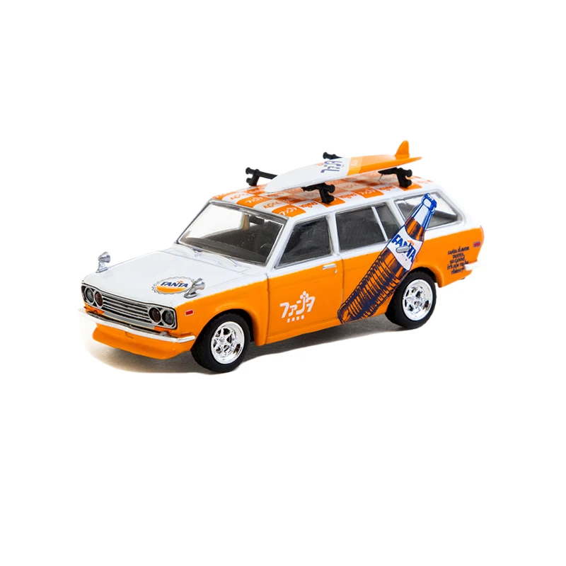 Фото TW литой под давлением масштаб 1/64 модель автомобиля Dartson из сплава Dartson Blue Bird 510 Crock Play транспортные средства игрушки для мальчиков подарок оригинальная коробка №2